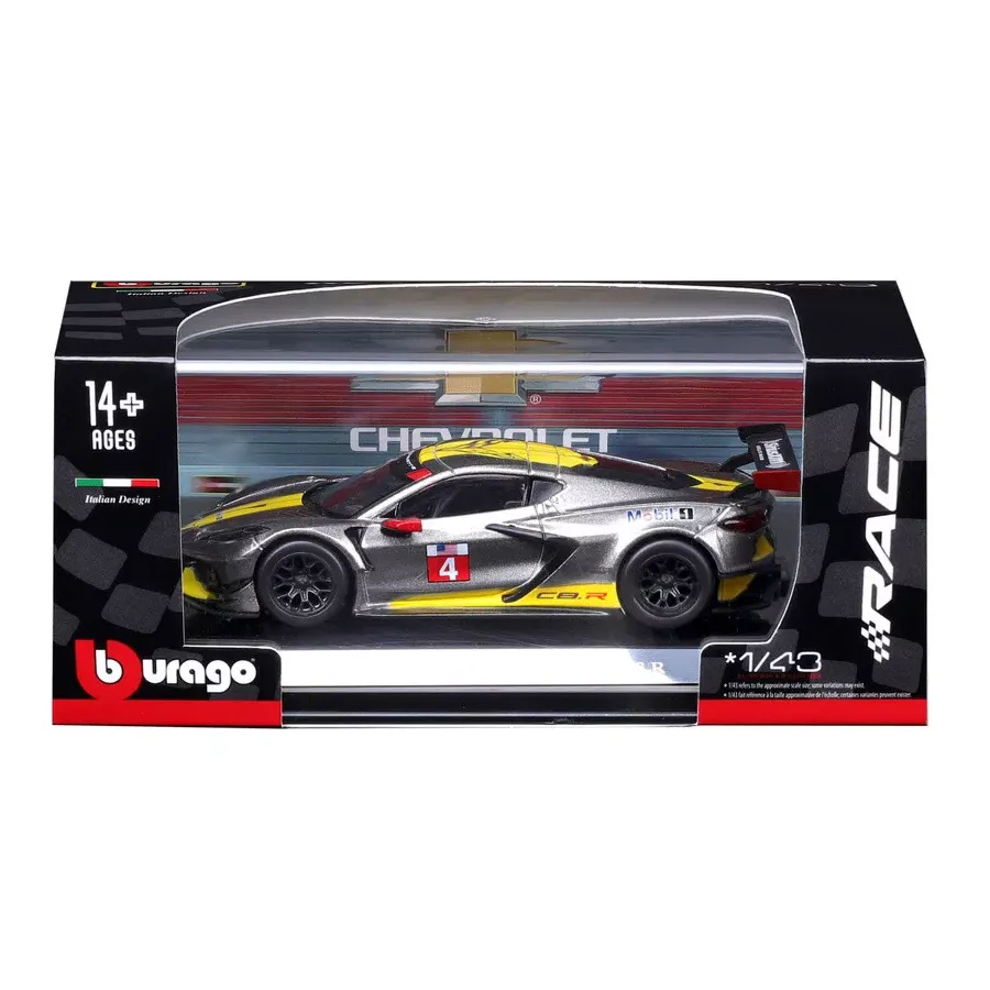Bburago 1/43 Scale Chevrolet Corvette C8.R Diecast Car Model for 14+ Years - Image 2